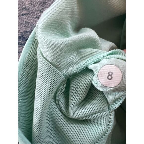 Lululemon Run Times Athletic Tank Top In Heathered Toothpaste (Mint) Size 8 - Picture 5 of 6